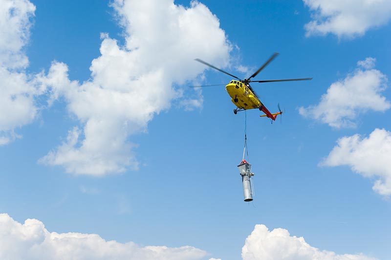 Tower Construction by Helicopter in Utah