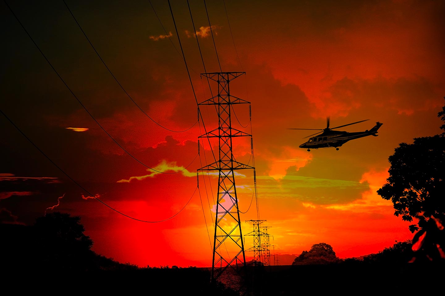 Transmission Construction Helicopter in Utah